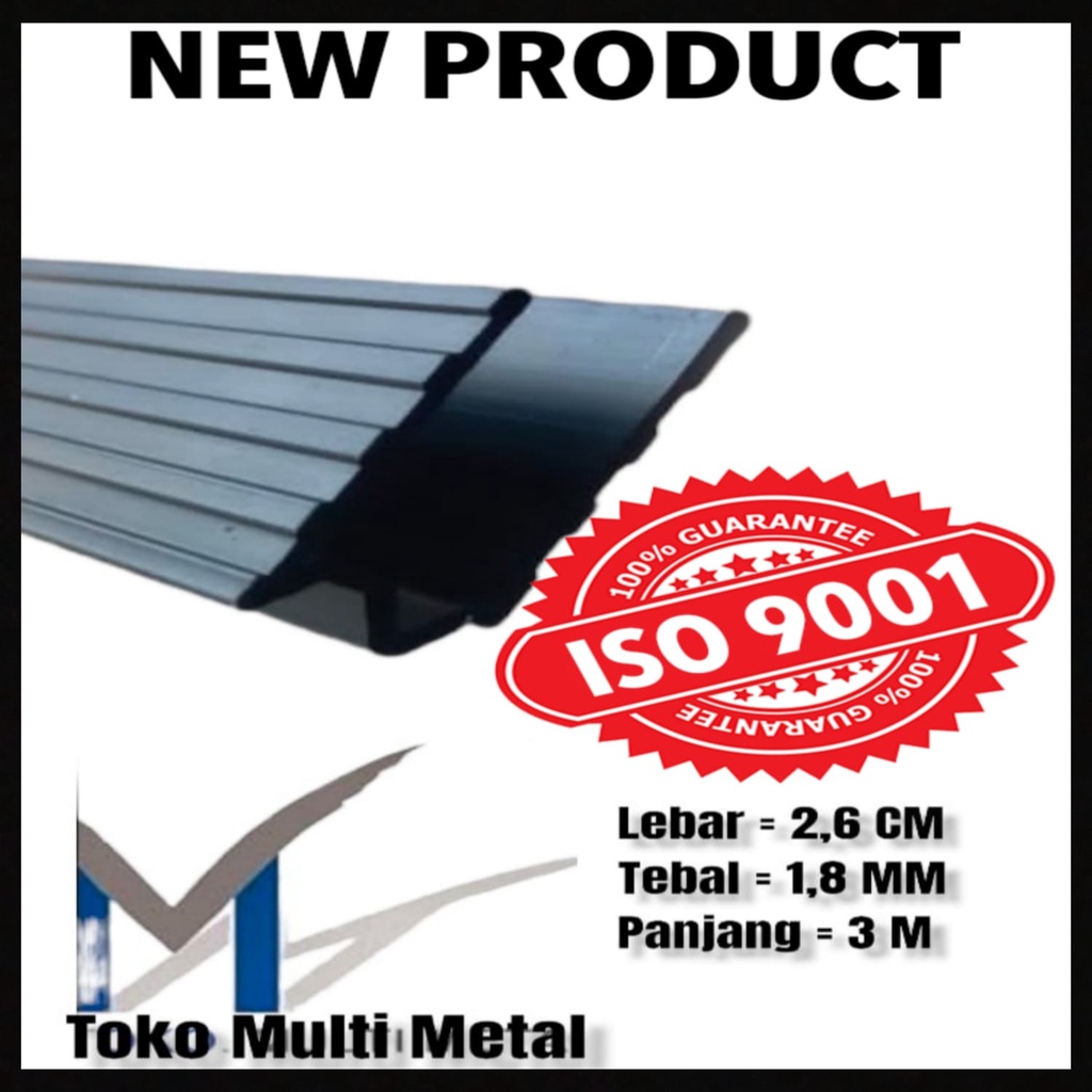 List Siku Alumunium Motif U Hardcase Warna Hitam Multi Metal